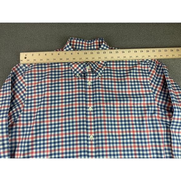 Y2K Brooks Brothers Shirt Men's XL Red Blue Check Button Up 346 Casual Preppy - Picture 6 of 10